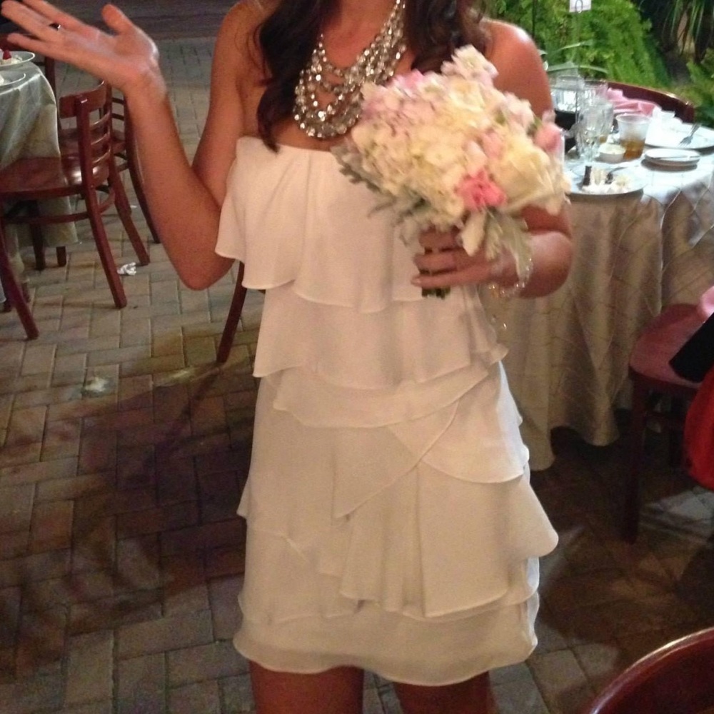 BCBG ruffle dress